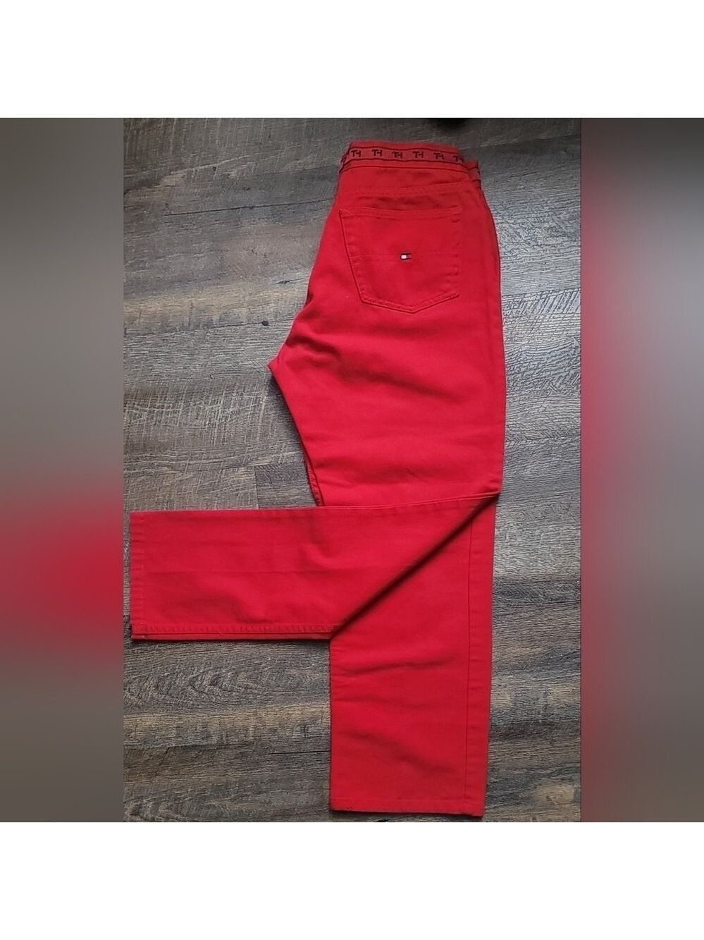 Tommy Hilfiger Red Jeans Women Size 10